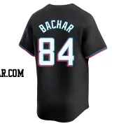 Lake Bachar Men's Miami Marlins Black Limited Alternate Jersey