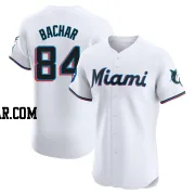 Lake Bachar Men's Miami Marlins White Elite Home Patch Jersey