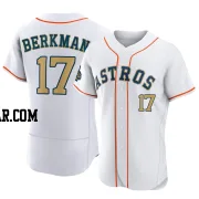 Lance Berkman Men's Houston Astros Gold Authentic White 2023 Collection Jersey