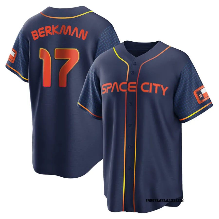 Lance Berkman Men's Houston Astros Navy Replica 2022 City Connect Jersey