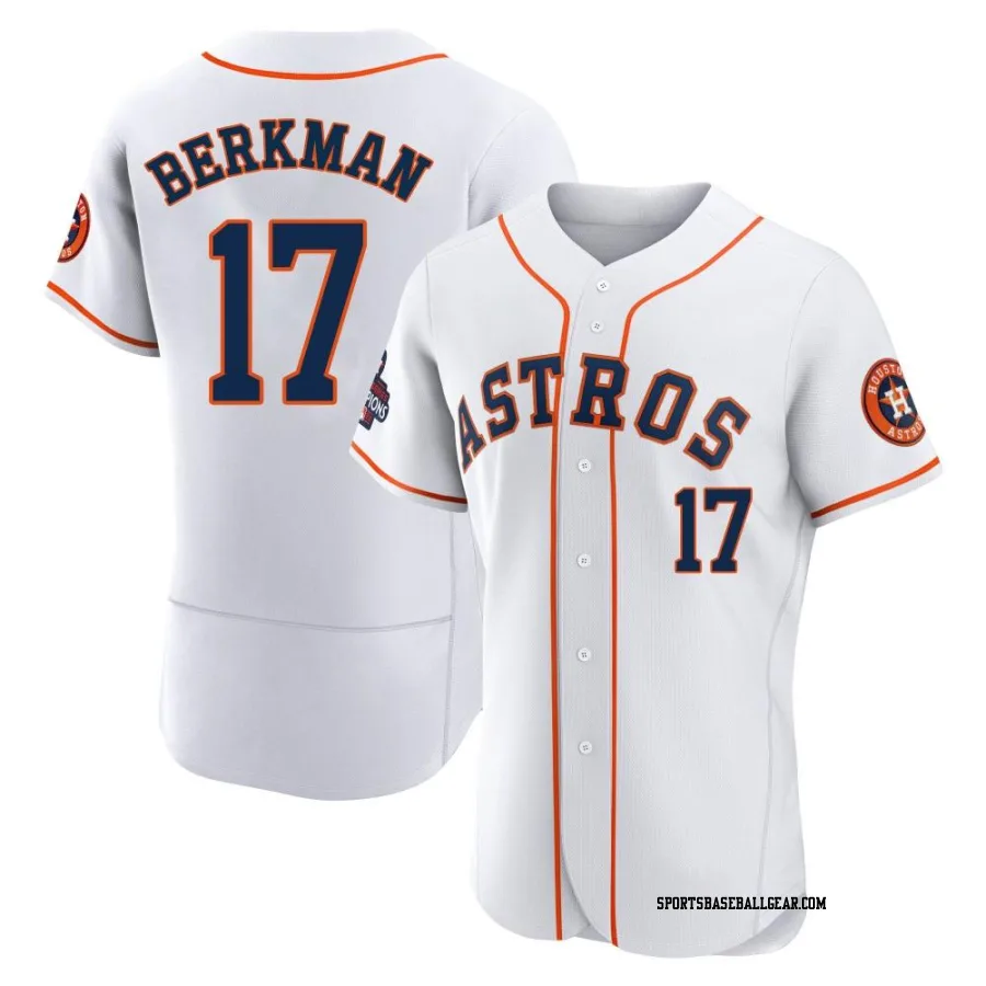 Lance Berkman Men's Houston Astros White Authentic 2022 World Series Champions Home Jersey