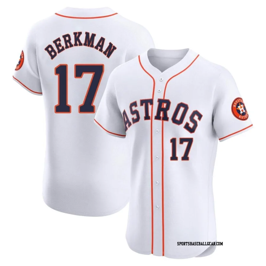 Lance Berkman Men's Houston Astros White Elite Home Jersey