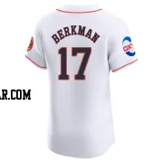 Lance Berkman Men's Houston Astros White Elite Home Patch Jersey