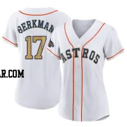 Lance Berkman Women's Houston Astros Gold Replica White 2023 Collection Jersey