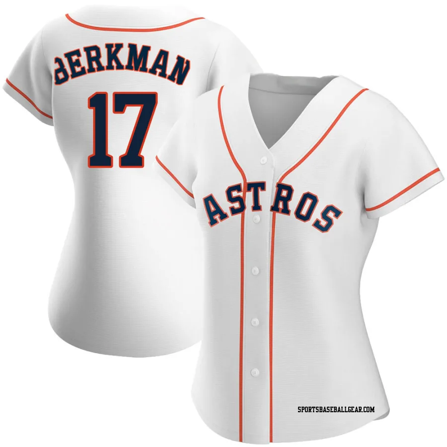 Lance Berkman Women's Houston Astros White Authentic Home Jersey