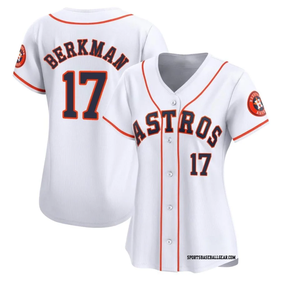 Lance Berkman Women's Houston Astros White Limited Home Jersey