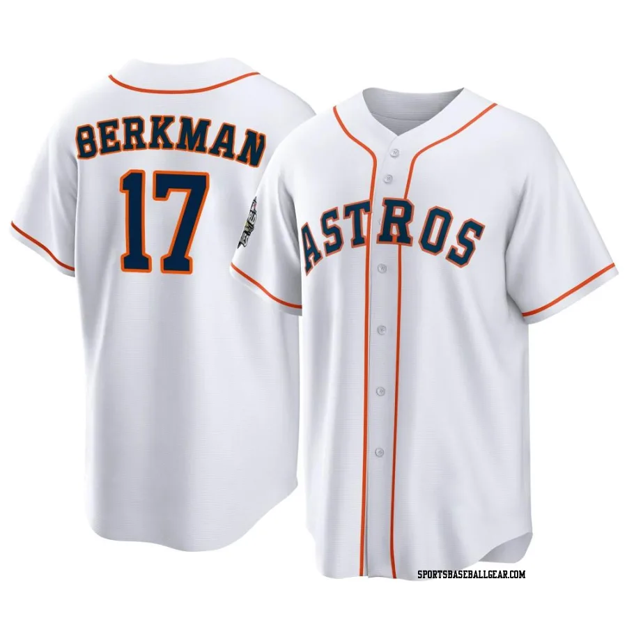 Lance Berkman Youth Houston Astros White Replica 2022 World Series Home Jersey