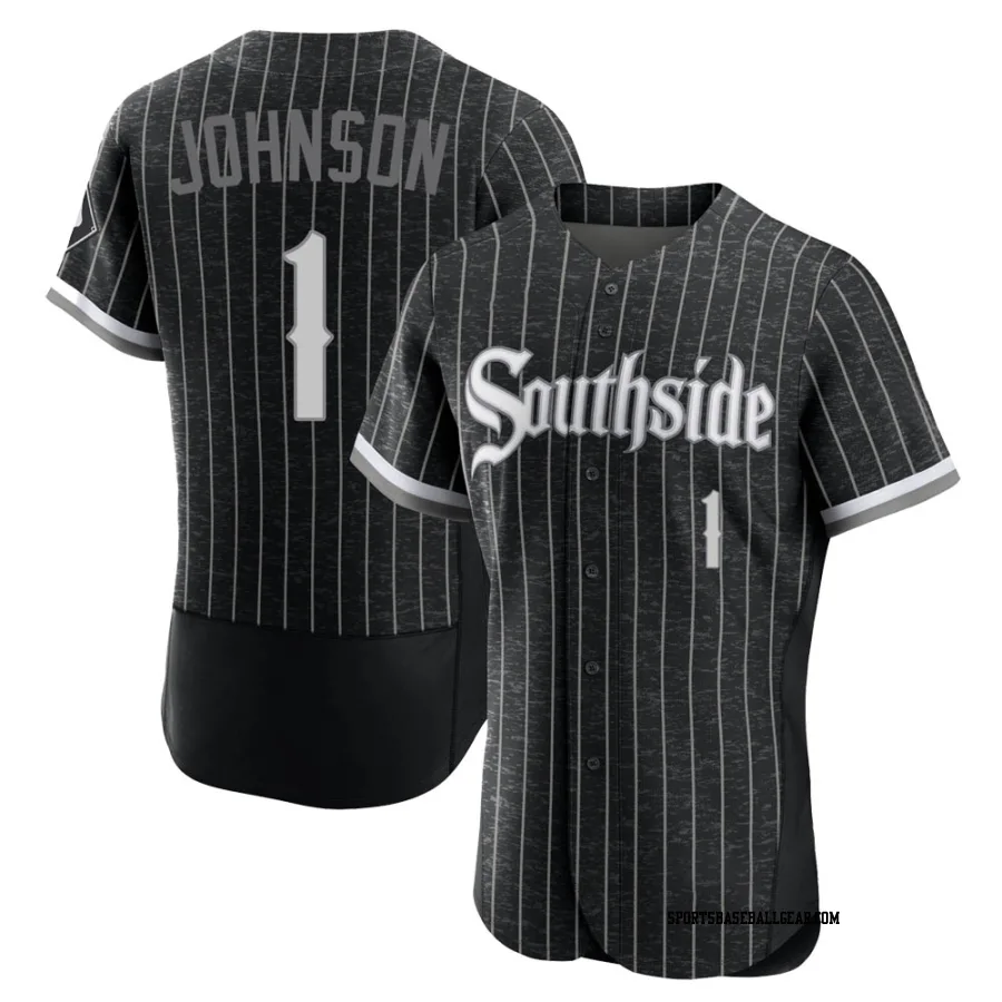 Lance Johnson Men's Chicago White Sox Black Authentic 2021 City Connect Jersey