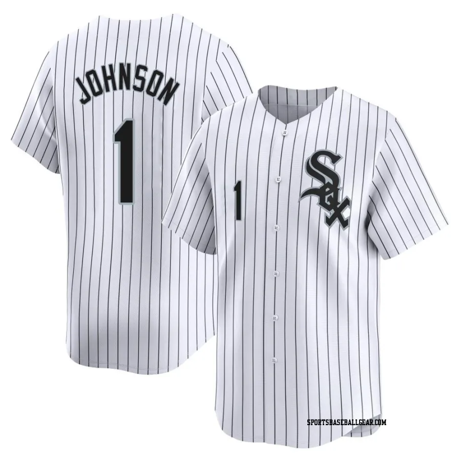 Lance Johnson Men's Chicago White Sox White Limited Home Jersey