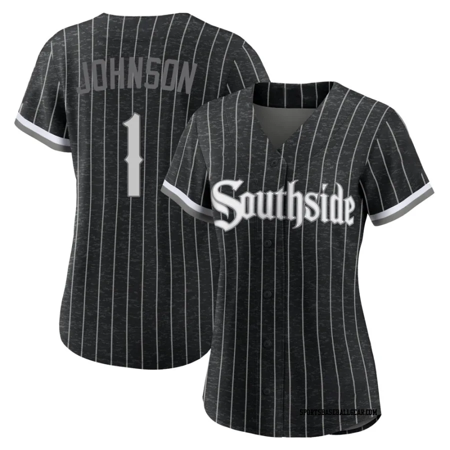 Lance Johnson Women's Chicago White Sox Black Authentic 2021 City Connect Jersey