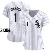 Lance Johnson Women's Chicago White Sox White Limited Home Jersey