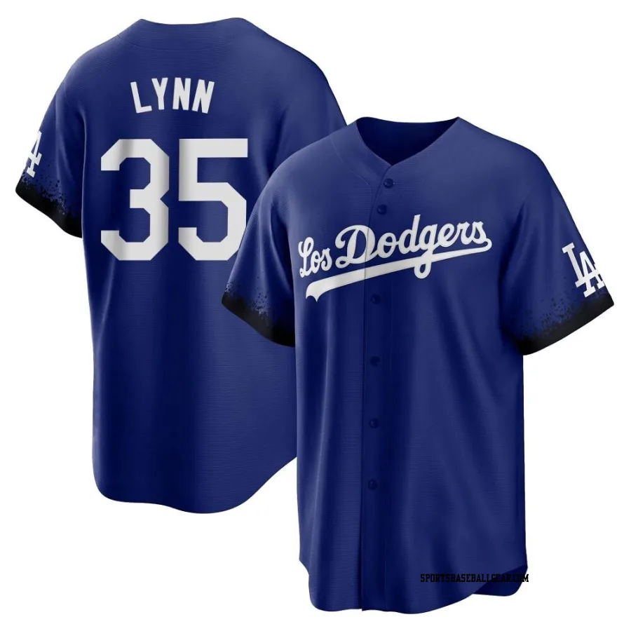 Lance Lynn Men's Los Angeles Dodgers Royal Replica 2021 City Connect Jersey