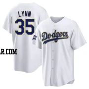 Lance Lynn Men's Los Angeles Dodgers White/Gold Replica 2021 Gold Program Player Jersey