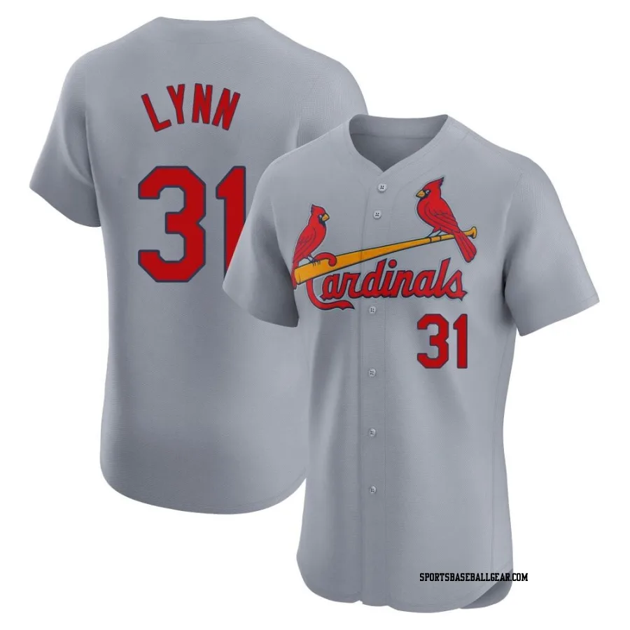 Lance Lynn Men's St. Louis Cardinals Gray Elite Road Jersey