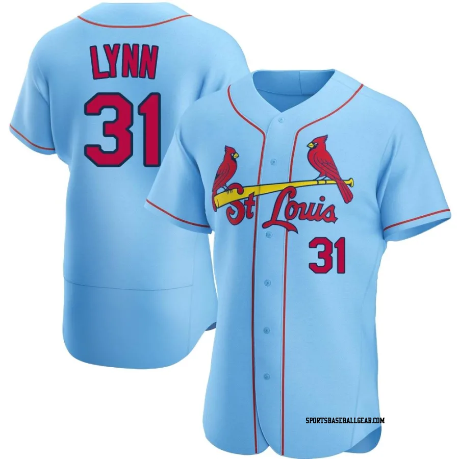 Lance Lynn Men's St. Louis Cardinals Light Blue Authentic Alternate Jersey