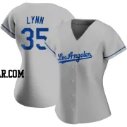 Lance Lynn Women's Los Angeles Dodgers Gray Authentic Road Jersey