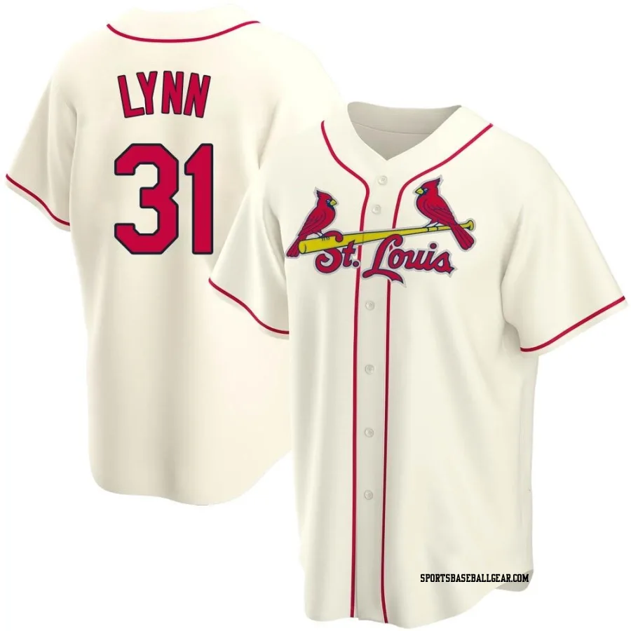 Lance Lynn Youth St. Louis Cardinals Cream Replica Alternate Jersey