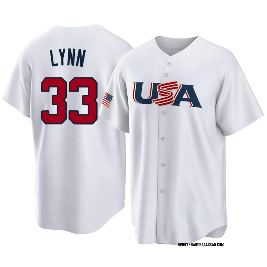 Lance Lynn Youth USA Baseball White Replica 2023 World Baseball Classic Jersey