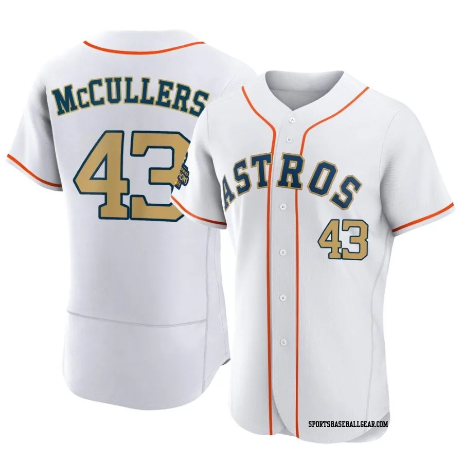 Lance Mccullers Jr. Men's Houston Astros Gold Authentic Lance McCullers Jr. White 2023 Collection Jersey