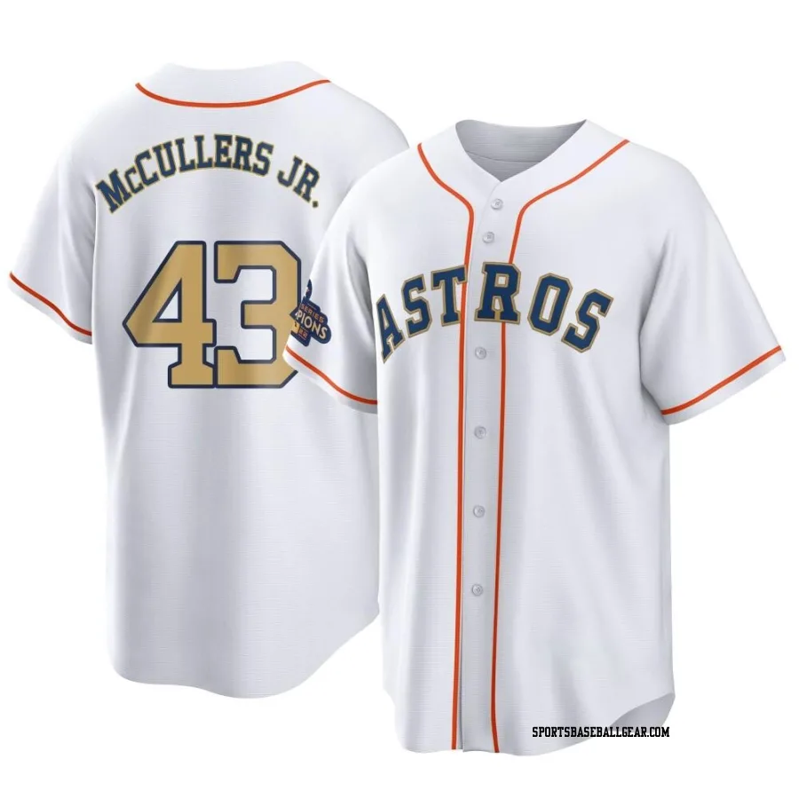 Lance Mccullers Jr. Men's Houston Astros Gold Replica Lance McCullers Jr. White 2023 Collection Jersey