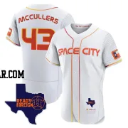 Lance Mccullers Jr. Men's Houston Astros White Authentic Lance McCullers Jr. 2023 Space City Ready 2 Reign Flex Base Jersey