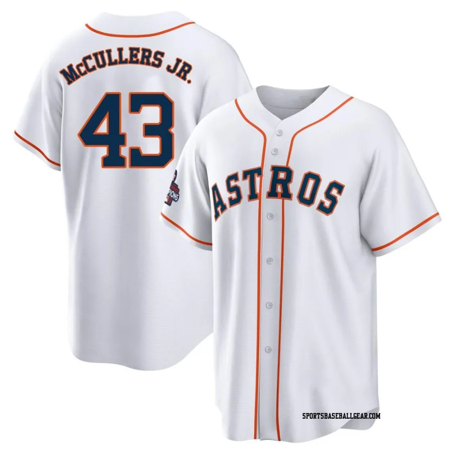 Lance Mccullers Jr. Men's Houston Astros White Replica Lance McCullers Jr. 2022 World Series Champions Home Jersey