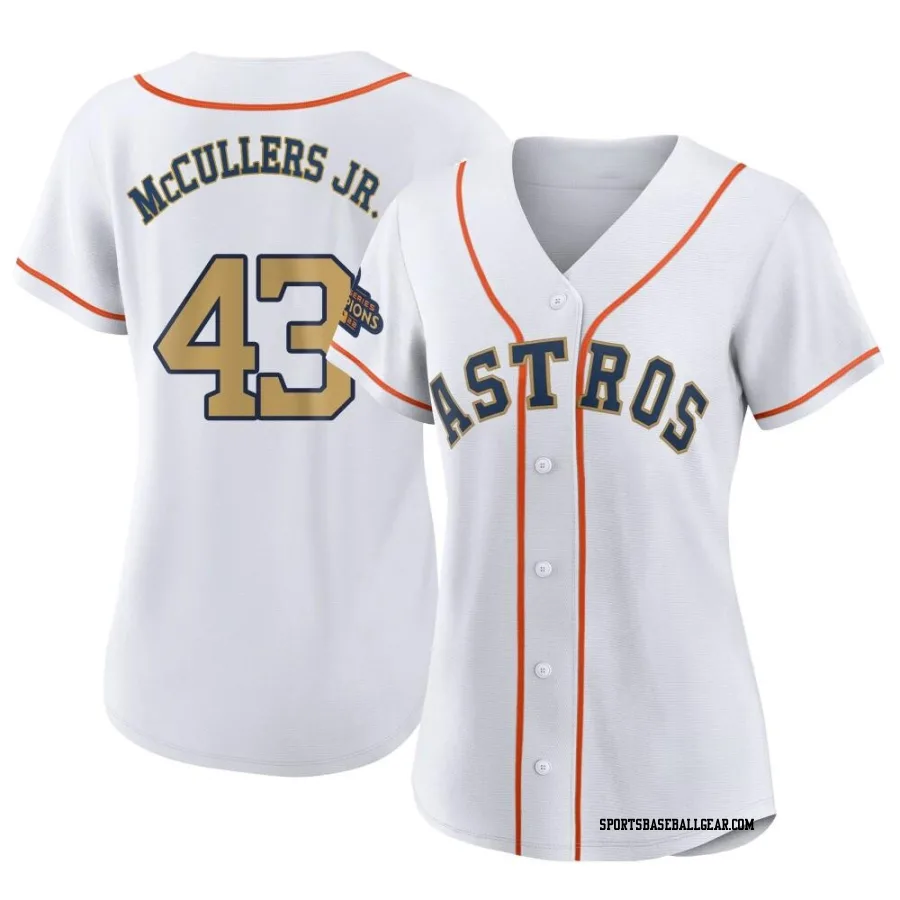 Lance Mccullers Jr. Women's Houston Astros Gold Authentic Lance McCullers Jr. White 2023 Collection Jersey