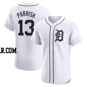 Lance Parrish Men's Detroit Tigers White Elite Home Jersey