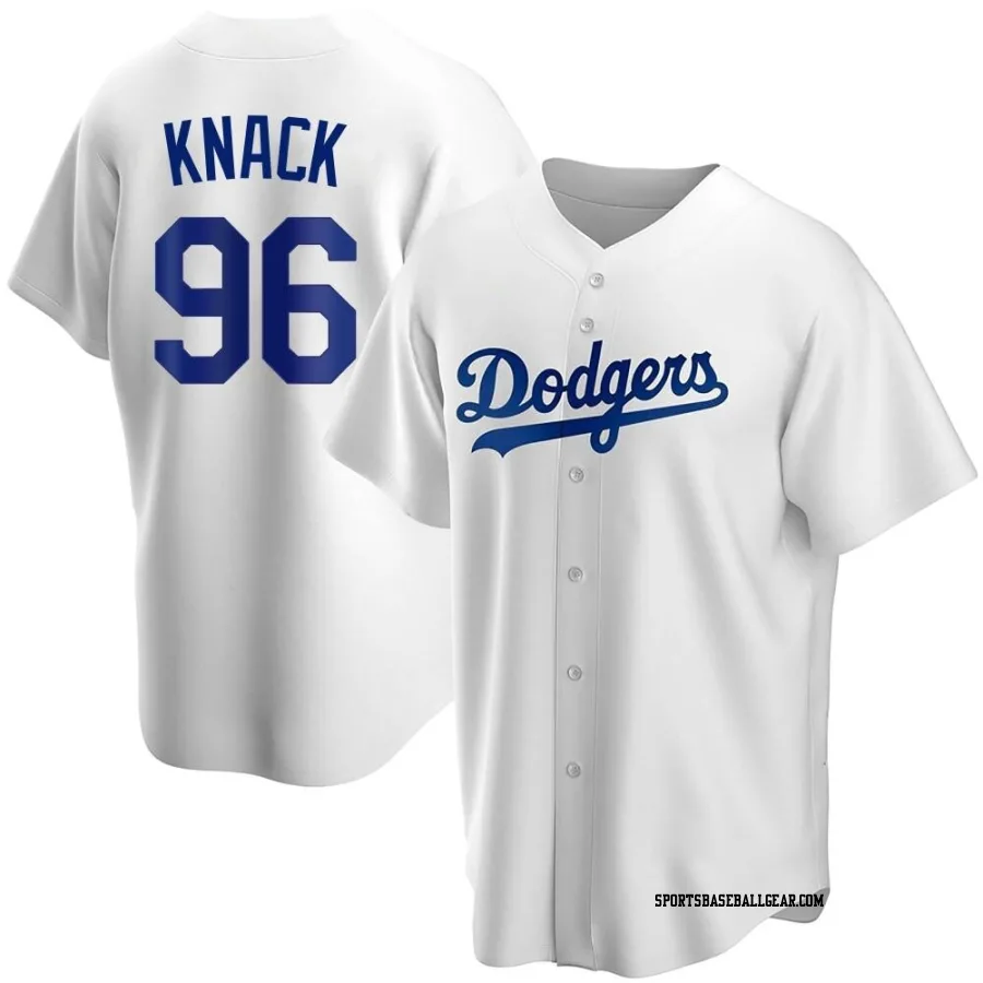 Landon Knack Men's Los Angeles Dodgers White Replica Home Jersey