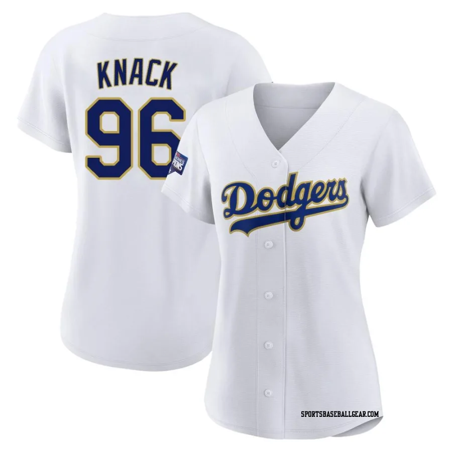 Landon Knack Women's Los Angeles Dodgers White/Gold Authentic 2021 Gold Program Player Jersey