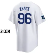 Landon Knack Youth Los Angeles Dodgers White Replica 2024 World Tour Seoul Series Home Jersey