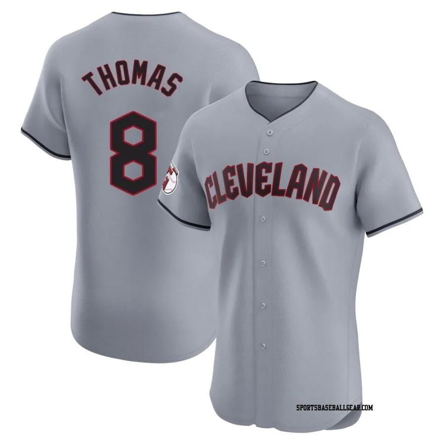 Lane Thomas Men's Cleveland Guardians Gray Elite Road Jersey