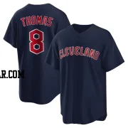 Lane Thomas Men's Cleveland Guardians Navy Replica Alternate Jersey