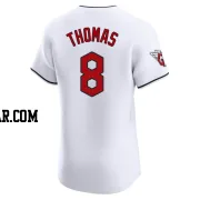 Lane Thomas Men's Cleveland Guardians White Elite Home Jersey