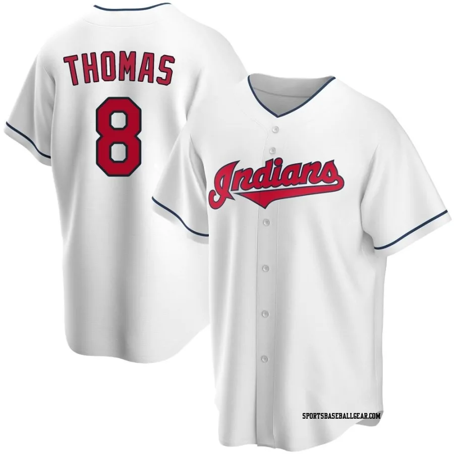 Lane Thomas Men's Cleveland Guardians White Replica Home Jersey