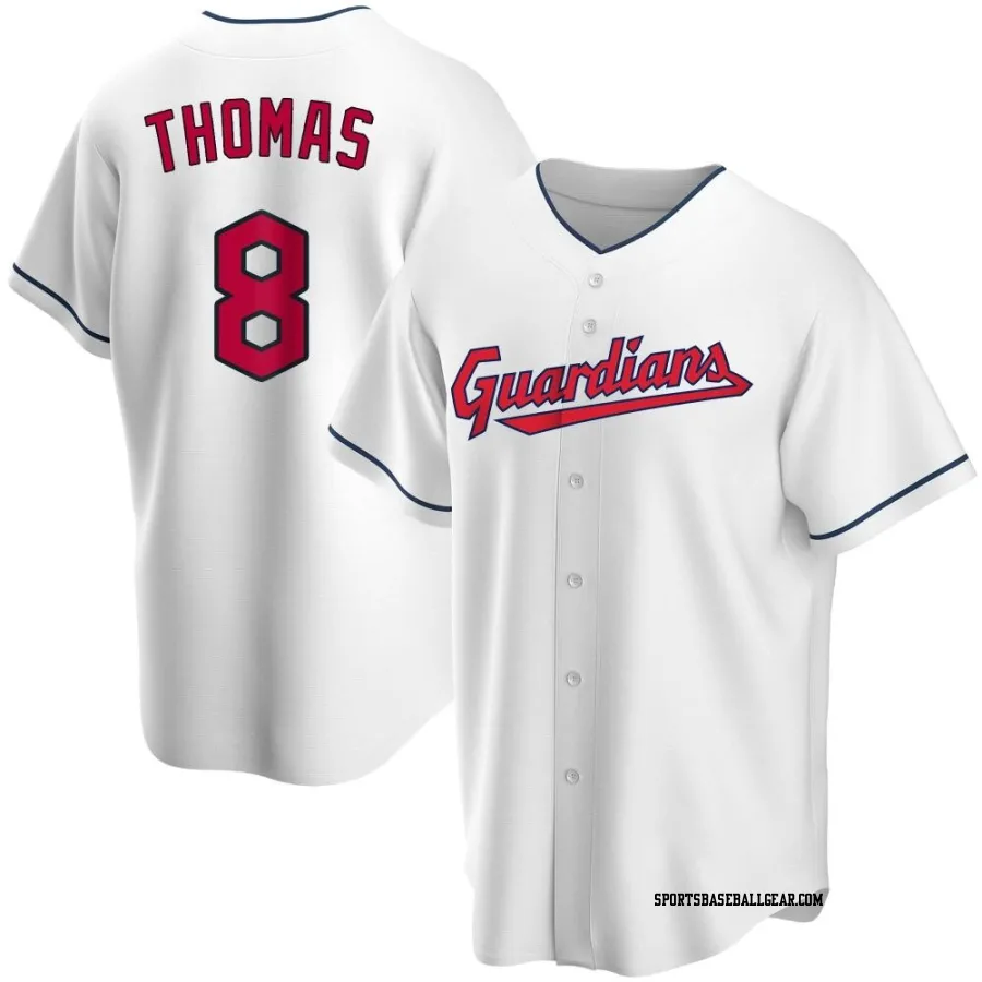 Lane Thomas Men's Cleveland Guardians White Replica Home Jersey