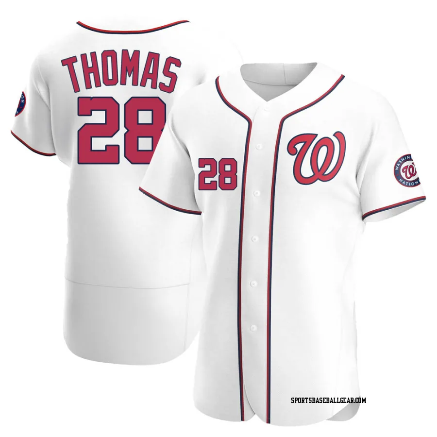 Lane Thomas Men's Washington Nationals White Authentic Home Jersey