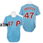 Larry Andersen Men's Philadelphia Phillies Blue Authentic 1984 Throwback Jersey