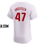 Larry Andersen Men's Philadelphia Phillies White Elite Home Jersey