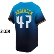 Larry Andersen Youth Philadelphia Phillies Blue Limited 2024 City Connect Jersey