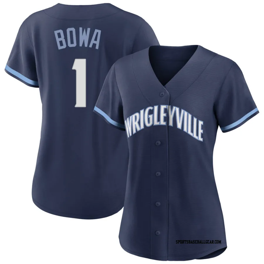 Larry Bowa Women's Chicago Cubs Navy Authentic 2021 City Connect Jersey