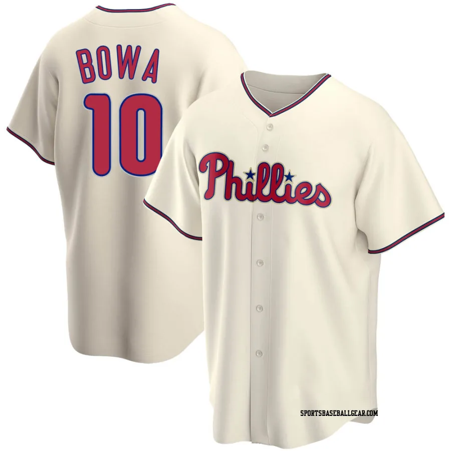 Larry Bowa Youth Philadelphia Phillies Cream Replica Alternate Jersey