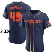 Larry Dierker Men's Houston Astros Navy Authentic 2022 City Connect Jersey