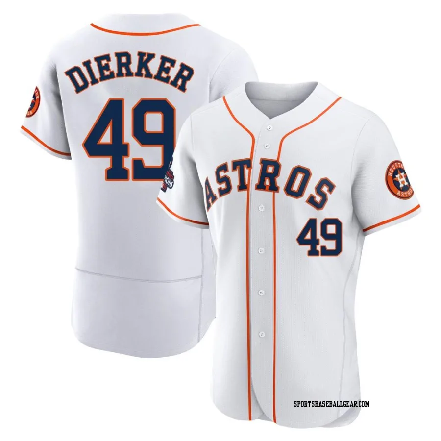 Larry Dierker Men's Houston Astros White Authentic 2022 World Series Champions Home Jersey