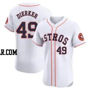 Larry Dierker Men's Houston Astros White Elite Home Jersey