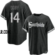 Larry Doby Men's Chicago White Sox Black Replica 2021 City Connect Jersey