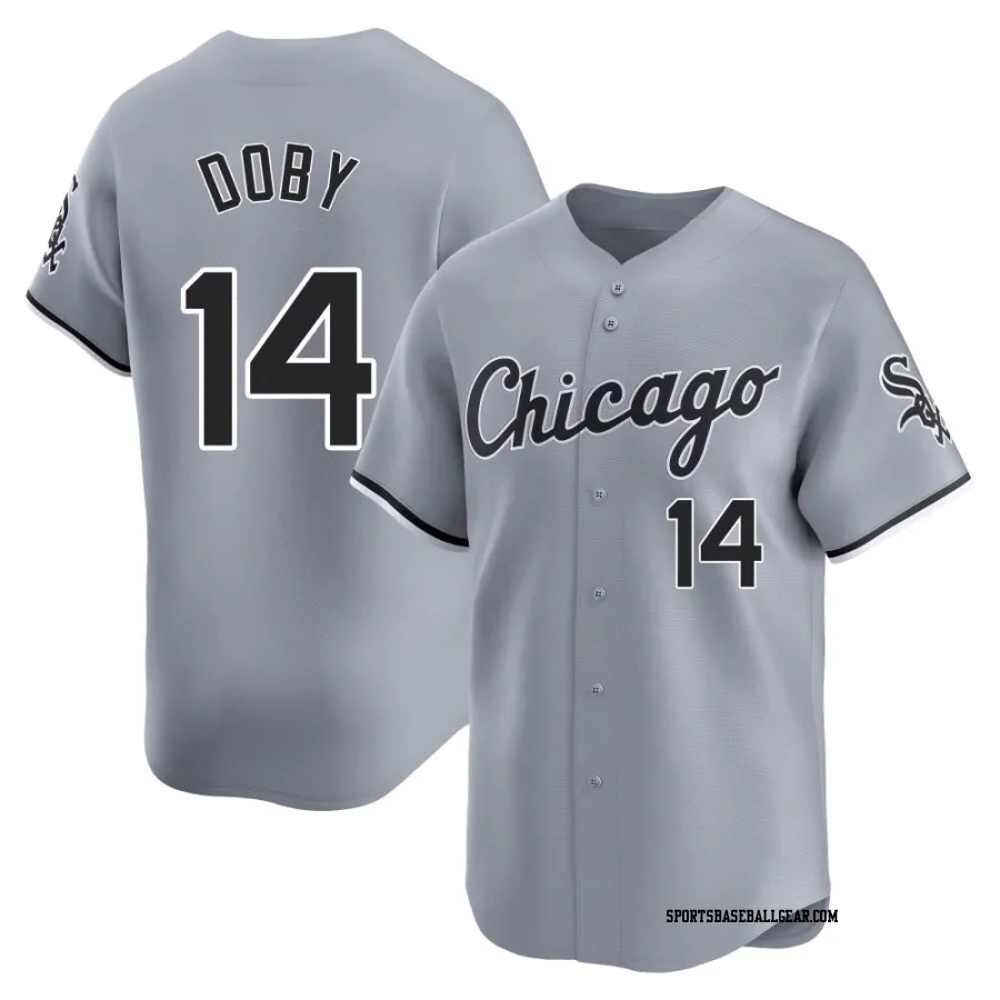 Larry Doby Men's Chicago White Sox Gray Limited Road Jersey