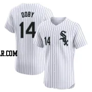 Larry Doby Men's Chicago White Sox White Elite Home Jersey