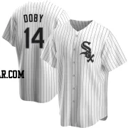 Larry Doby Men's Chicago White Sox White Replica Home Jersey