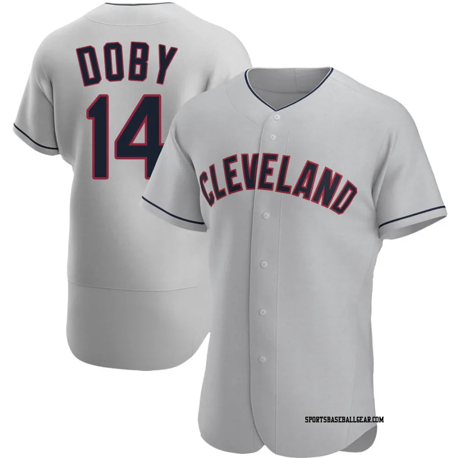 Larry Doby Men's Cleveland Guardians Gray Authentic Road Jersey